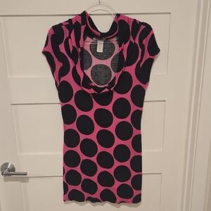 Timing Pink and Black Polka Dot Mini Dress Y2K Going Out